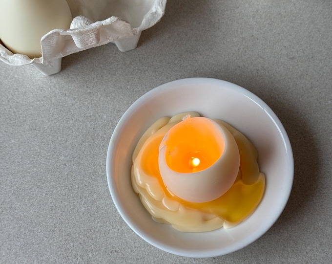 Egg Candle Set of 4 | egg yolk - spring decor