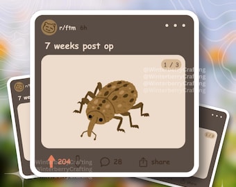 Post-Op Weevil || Laptop & Waterbottle Sticker
