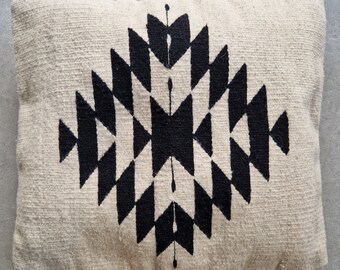 Handmade Mexican Cushion Cover Home Decor - 100% Wool