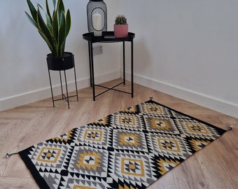 Handmade Mexican Zapotec Wool Rug ~ Home Decor