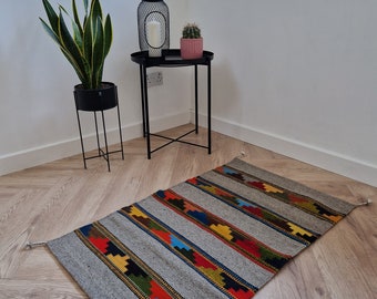 Handmade Mexican Zapotec Wool Rug ~ Home Decor