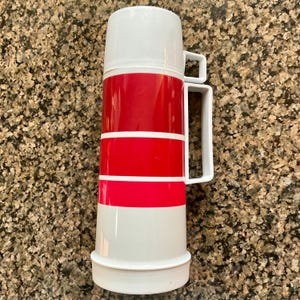 Vintage Striped Thermos