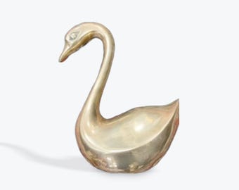 Vintage Brass Swan