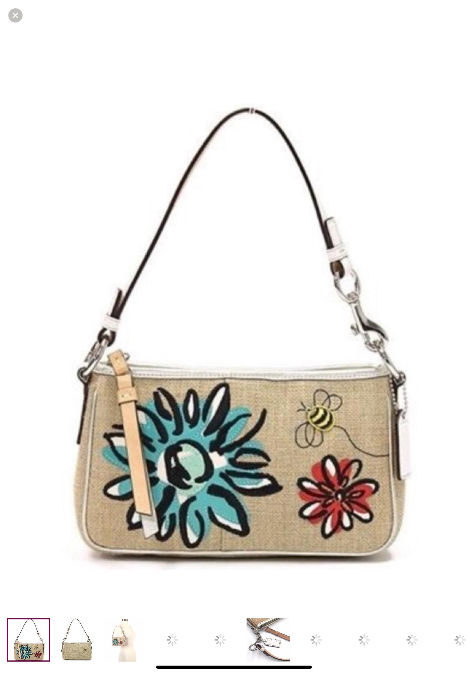 COACH Signature Floral Embroidery Bee
