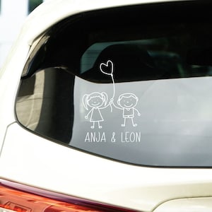 Adesivo per auto - Nome del bambino - Bimbo a bordo - Scritta - Lunotto posteriore - Personalizzato -