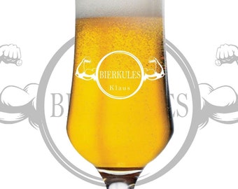 Personalized beer glass - tulip - glass with engraving - gift idea
