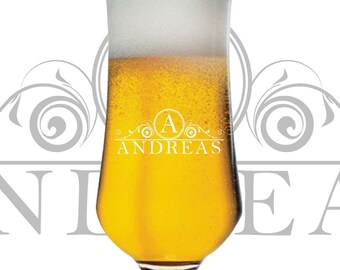 Personalized beer glass - tulip - glass with engraving - gift idea