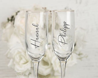 1 Personalized sticker / label / sticker for wedding / JGA / baptism / birthday / celebration for champagne glass / wine glass / glass