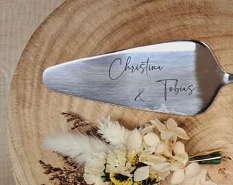 Cake server wedding I Cake server with engraving I Cake server wedding cake I Gift bride and groom