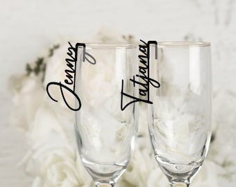 Name plate glass pendant, place cards to hang up