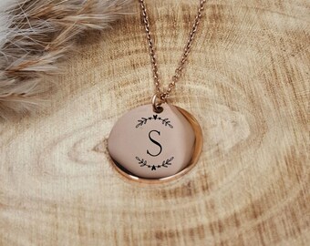Personalized Necklace - Rose, Gold or Silver Engraving - Fashion Jewelry - Gift