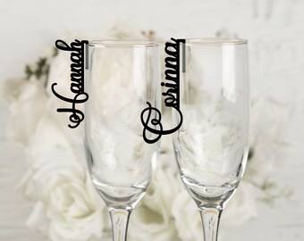 Name plate glass pendant, place cards to hang up