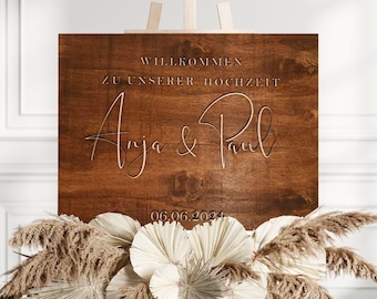 Welcome sign wedding made of wood 600x400x18