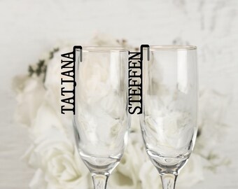 Name plate glass pendant, place cards to hang up