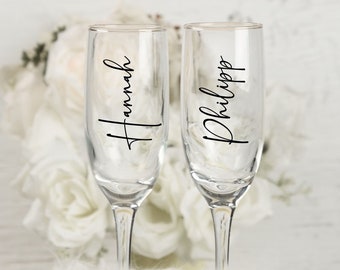 Personalized stickers / labels / stickers for weddings / JGA / baptism / birthday / celebration for champagne glass / wine glass / glass