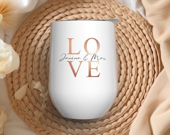 Love thermo mug for couples in love gift personalized