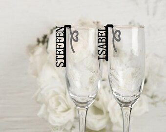 Name plate glass pendant, place cards to hang up