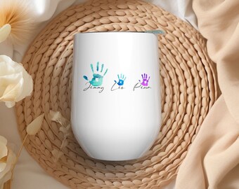 MAMA Thermo Mug Handprint Mother's Day Gift Personalized