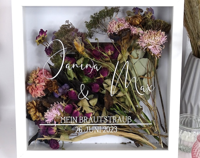 Featured listing image: Bridal bouquet frame 3D picture frame for bridal bouquet