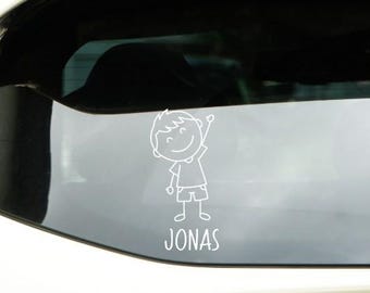 Car sticker - Child's name - Baby On Board - Lettering - Rear window - Personalized - Name - Boy - Girl - Sticker