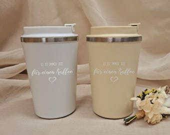 Coffee Mug - Thermo - Personalized - Engraved - Gift - ToGo - Drinks - Outdoor