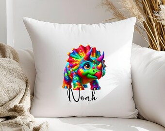 Pillowcase (40.6 x 40.6 cm) - Dino Motif - Personalized - Gift