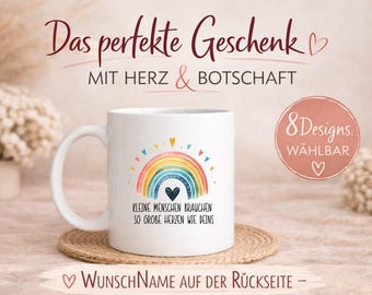 Personalized mug with name and design - Teacher - Kindergarten - Custom text - Gift - Farewell gift - Thank you
