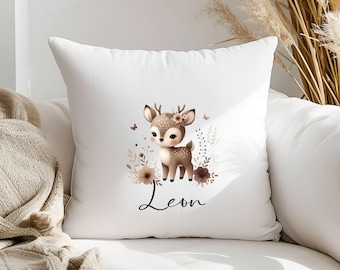 Pillowcase (40.6 x 40.6 cm) - Deer Motif - Personalized - Gift