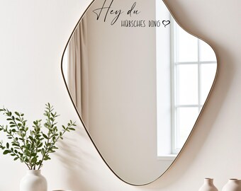 Mirror sticker - Hey you pretty thing - Sticker - Decal - Saying