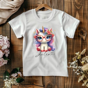 Children&#39;s T-shirt Unicorn | Personalized | Girls