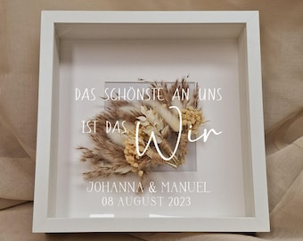 Bridal bouquet frame 3D - picture frame for bridal bouquet - flower frame with saying