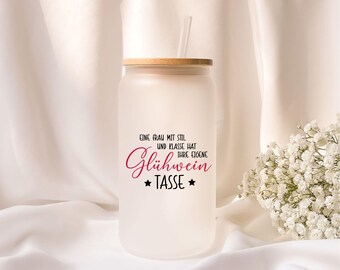 Iced coffee glass | Personalized | Frosted glass | Gift | Winter | Christmas