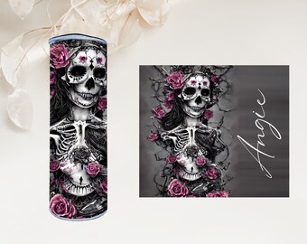 Thermo mug 500 ml stainless steel with lid - Gothic - Skull