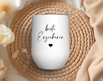 Thermo mug - educator - personalized - best educator - gift - coffee - tea - stainless steel