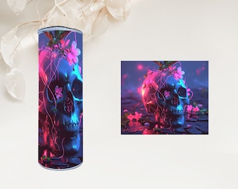 Thermo mug 500 ml stainless steel with lid - skull