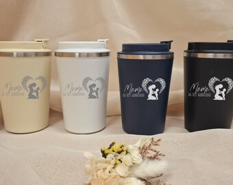 Coffee Mug - Thermo - Personalized - Engraved - Gift - ToGo - Drinks - Outdoor - Mother's Day