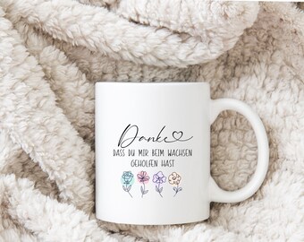 Mug - Teacher - Thank you for helping me grow - Gift - Personalized