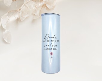 Thermo mug - 500 ml stainless steel with lid - kindergarten teacher - thank you for helping me grow - gift