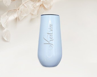 Personalized Laser Engraved Champagne Sparkling Wine Thermo Mug