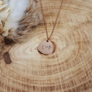 Personalized Necklace - Rose, Gold or Silver Engraving - Fashion Jewelry - Gift