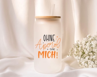 Iced coffee glass | Personalized | Frosted glass | Aperol | Summer | Beach | Cocktail |