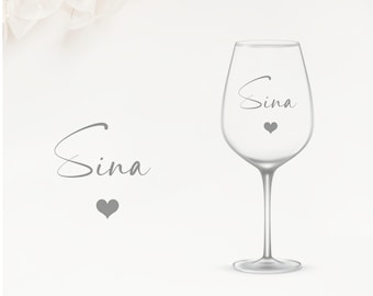 Wine Glass - Engraved - Personalized