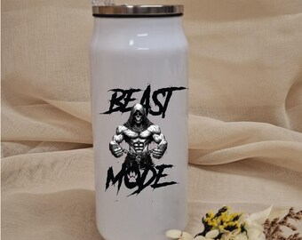 Personalized thermos flask with folding straw - 350 ml - stainless steel - sports - to-go - kindergarten - school - leisure - fitness - motif