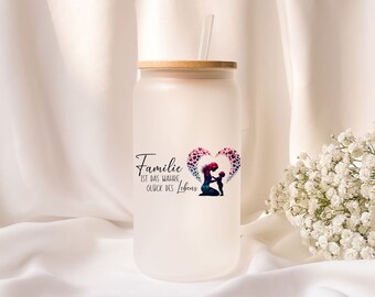 Iced coffee glass | Personalized | Frosted glass |