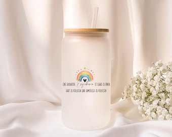 Iced coffee glass | Educator | A great educator | Milk glass | Gift | Personalized