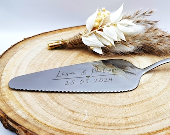 Cake server wedding I Cake server with engraving I Cake server wedding cake I Gift bride and groom