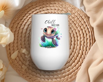 Thermo mug - Chill Krötchen - own text - gift - personalized