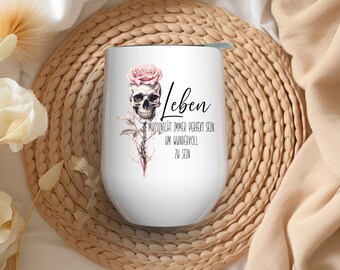 Thermo mug - beautiful saying - gift - personalized - skull