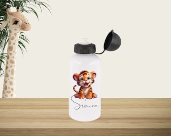 Children's drinking bottle | 500 ml | Personalized | Safari animal | Kindergarten | School | Gift | Aluminium