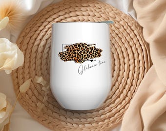 Thermal mug - leopard print - gift - to go - personalized